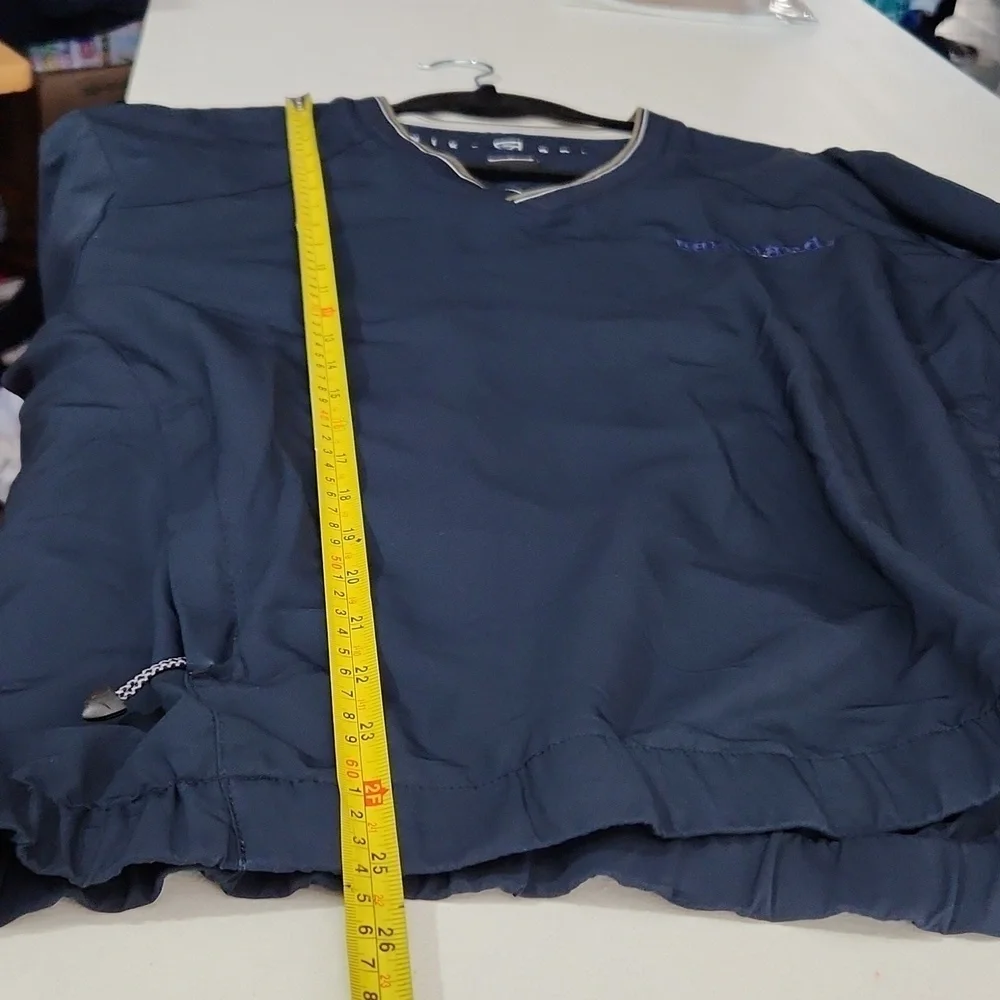 Nike Golf Mens Shirt Size M Windbreaker Pull Over Long Sleeve Zippered Blue